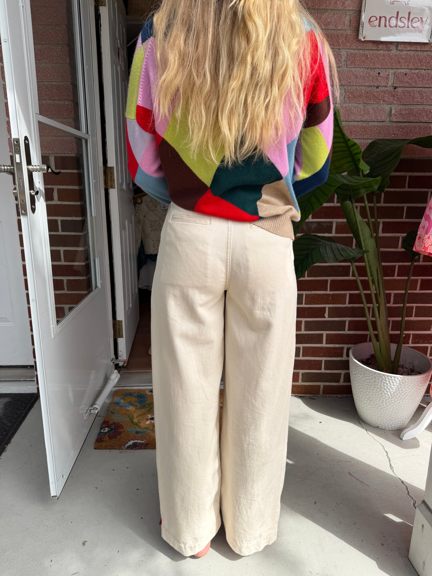 Boden | Pleated Wide Leg Jeans, 25R