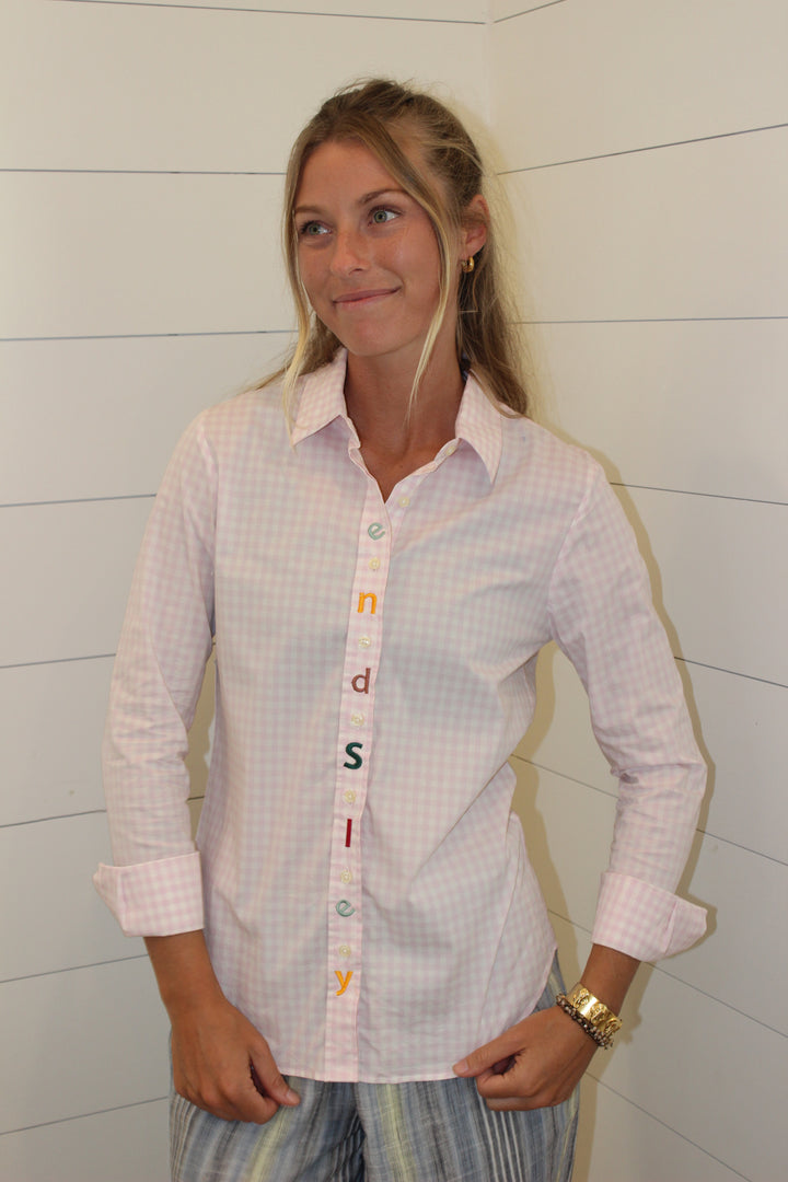 Endsley | Doxie Gingham Button Up Long Sleeve, S
