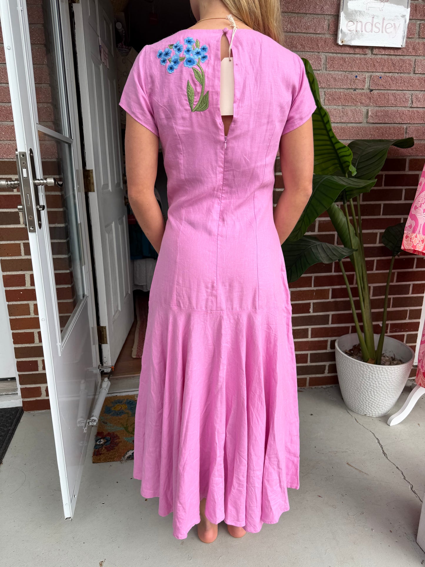 Fanm Mon | Barbara Linen Plum Dress, S