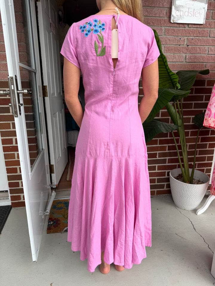 Fanm Mon | Barbara Linen Plum Dress, S