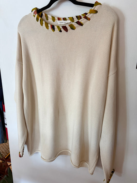 Chan Luu | Whipstitch Sweater Eggshell, O/S