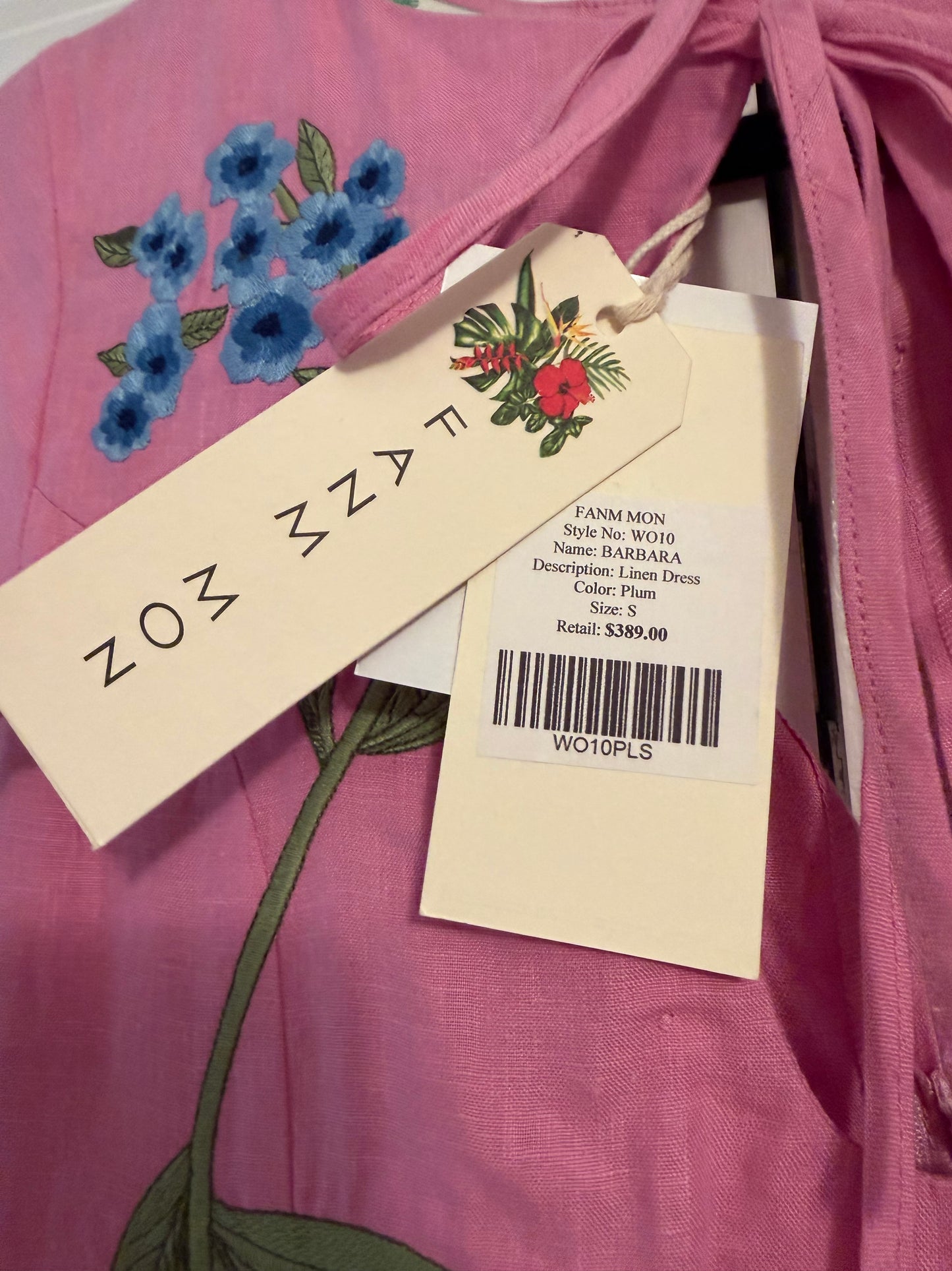 Fanm Mon | Barbara Linen Plum Dress, S