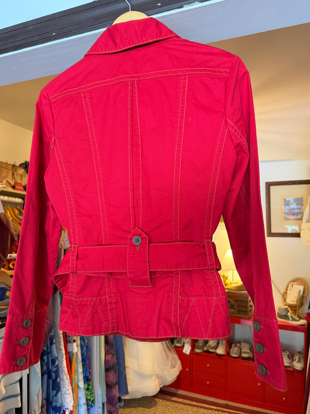 Cabi | Zip Up Belt Jacket, M