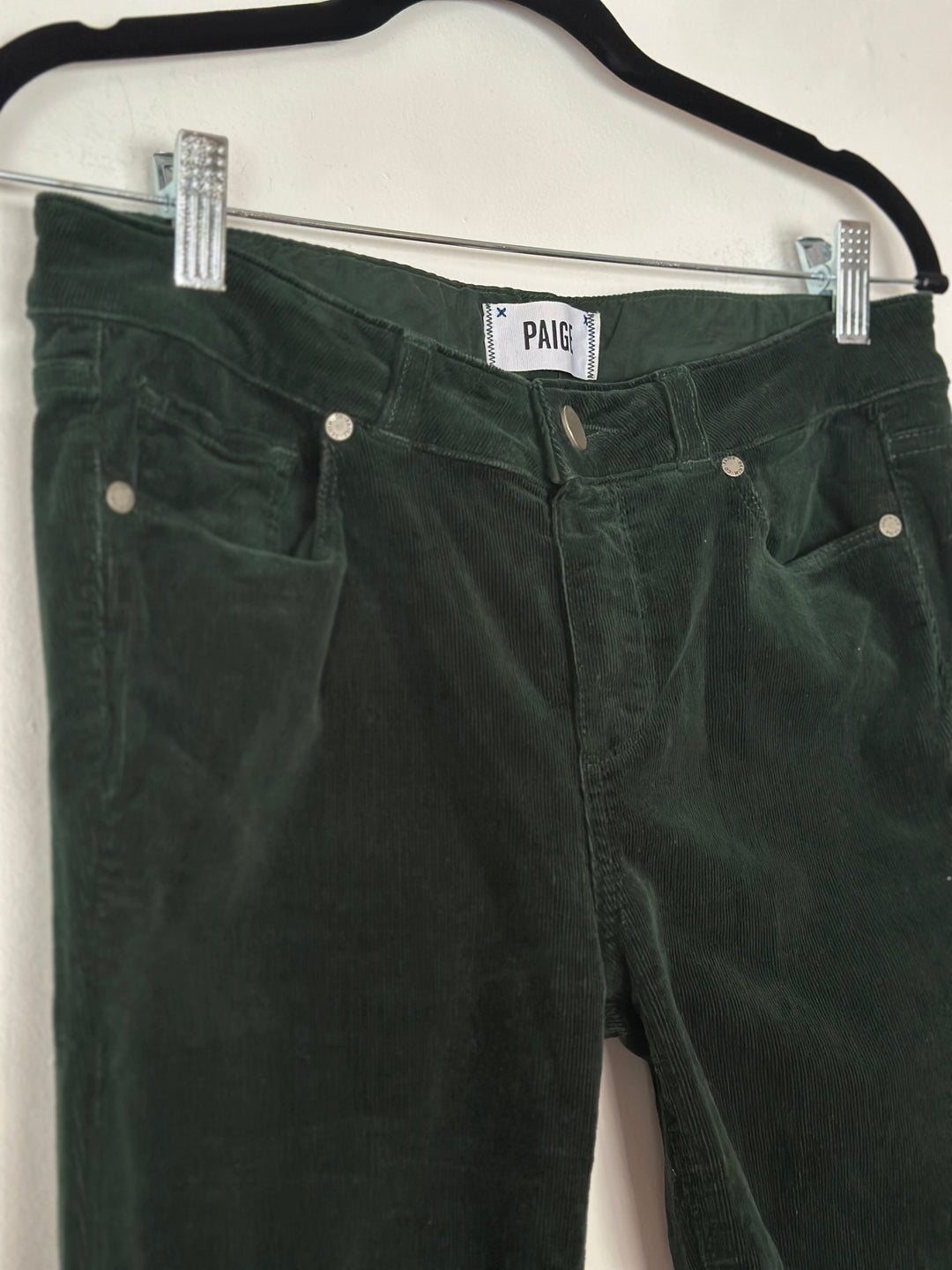 PAIGE | Verdugo Ultra Skinny in Dark Green Corduroy