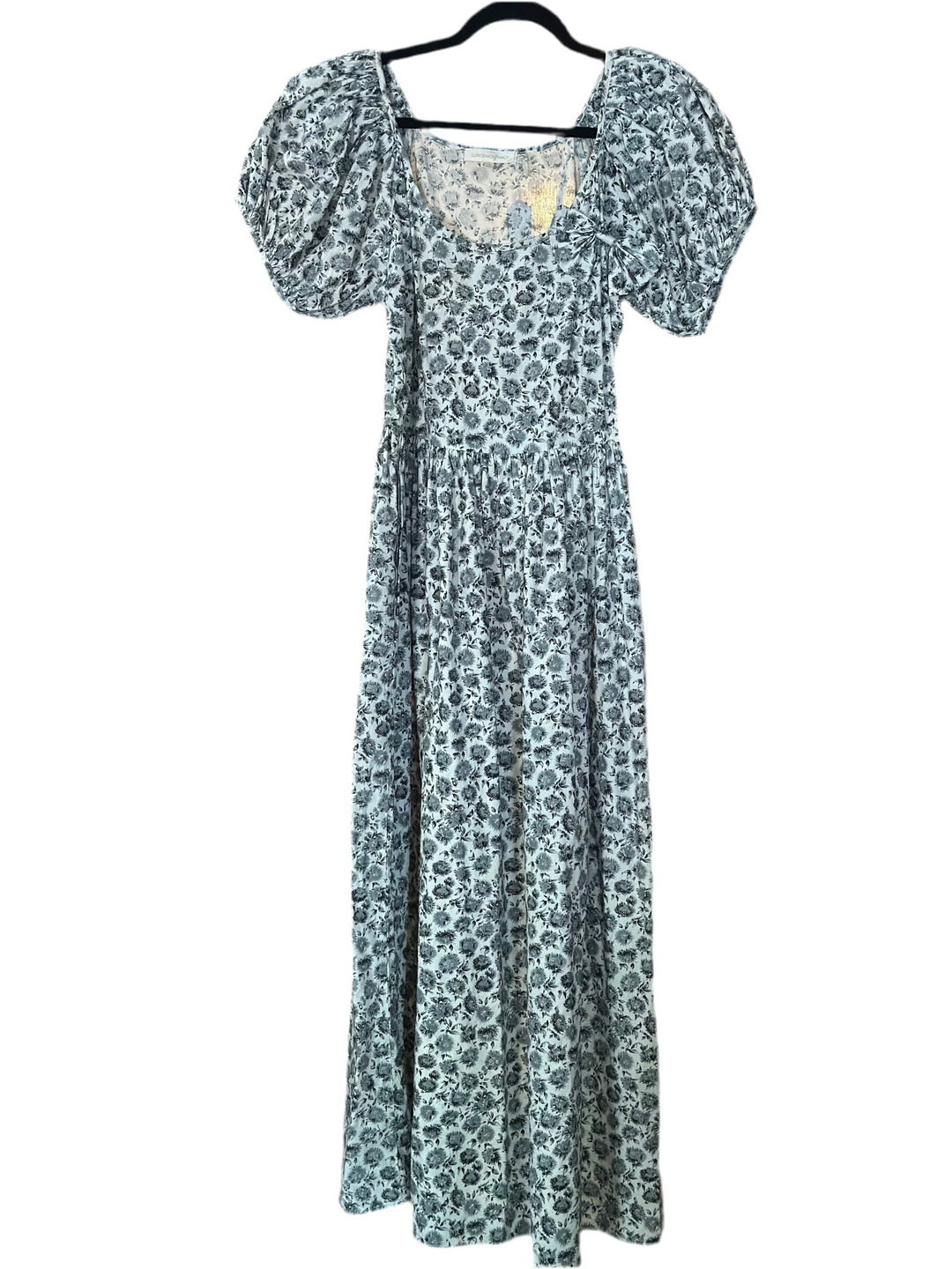 LoveShackFancy | Maxi Puff Sleeve Bow Detail Floral Dress