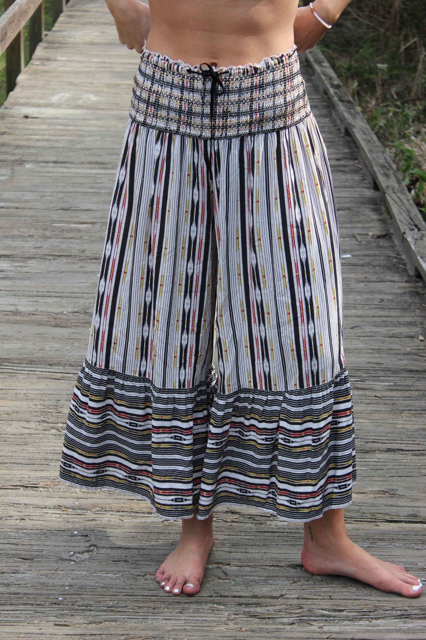 Maeve | Boho Smocked Pants, XS