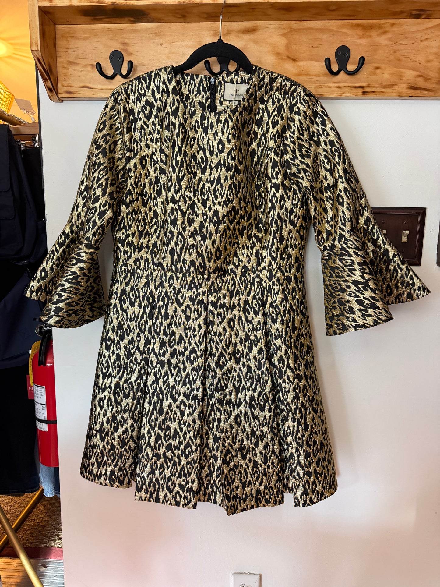Tuckernuck | Gold Leopard Mel Dress, M