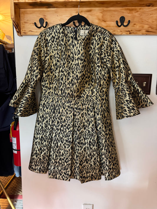 Tuckernuck | Gold Leopard Mel Dress, M