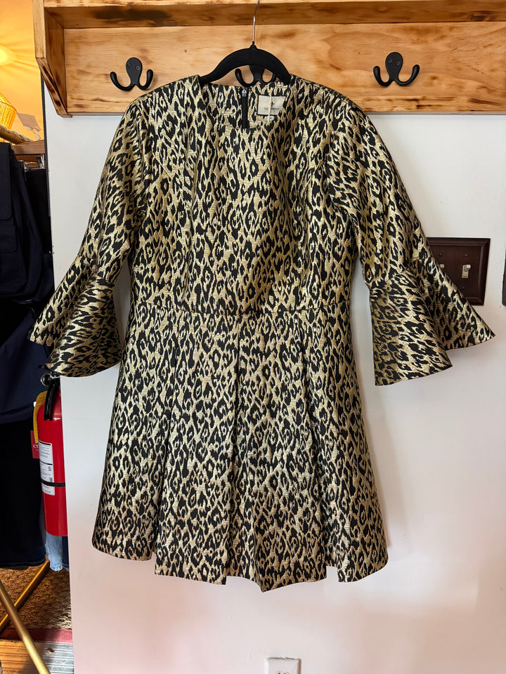 Tuckernuck | Gold Leopard Mel Dress, M