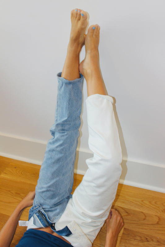 ETL Active | Half White Half Jean Straight Leg, 28