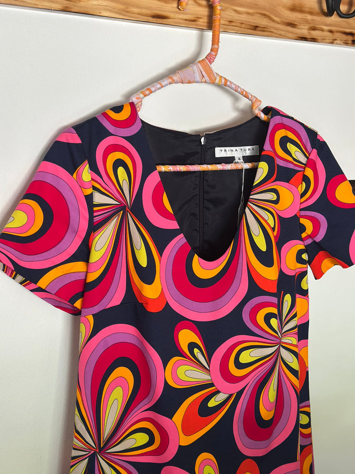 Trina Turk | Retro Floral Print Dress