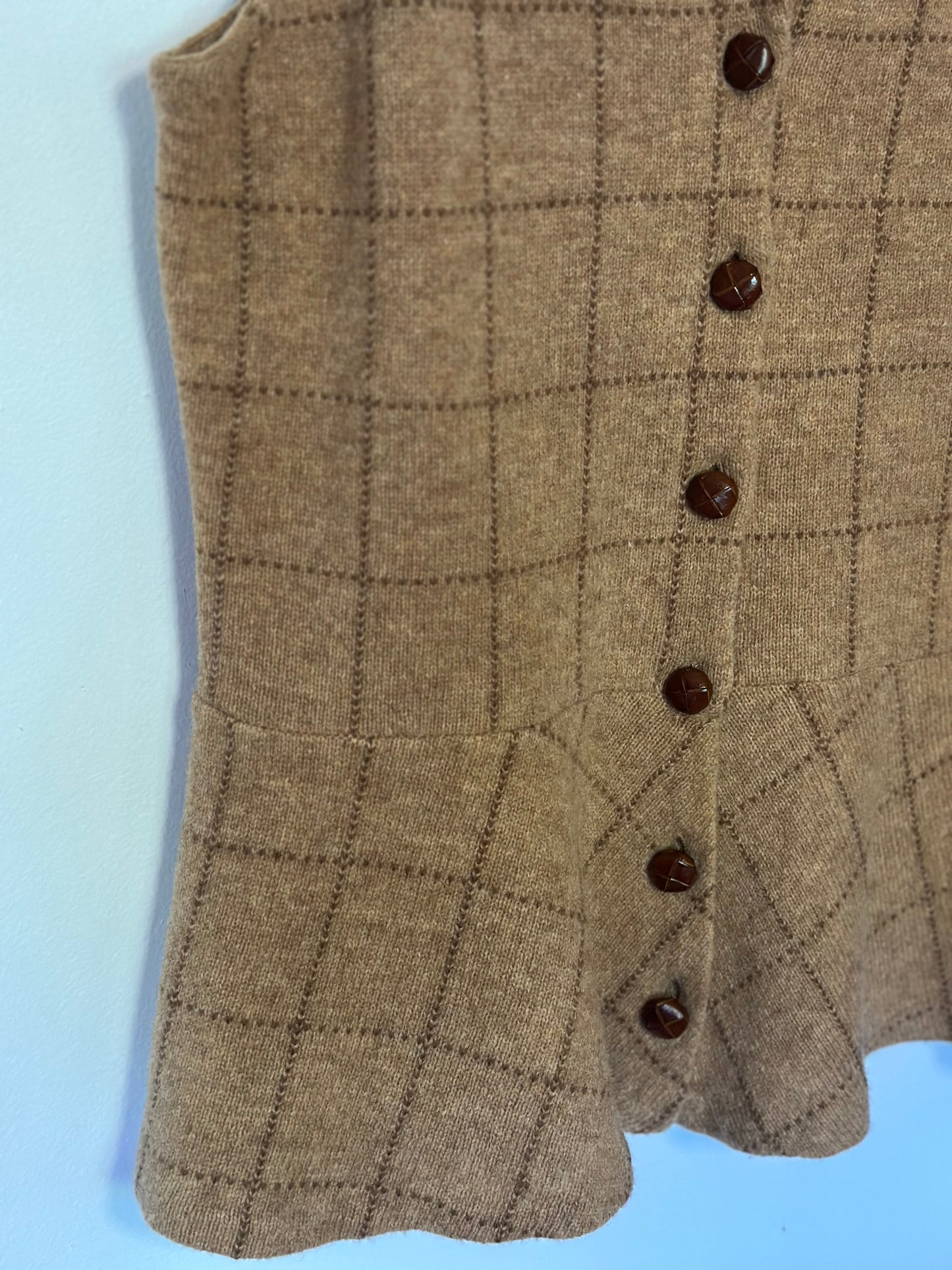 Ralph Lauren | Wool Check Caridgan Vest
