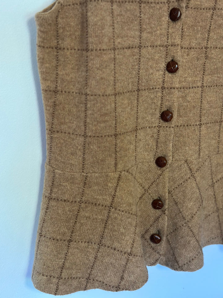 Ralph Lauren | Wool Check Caridgan Vest