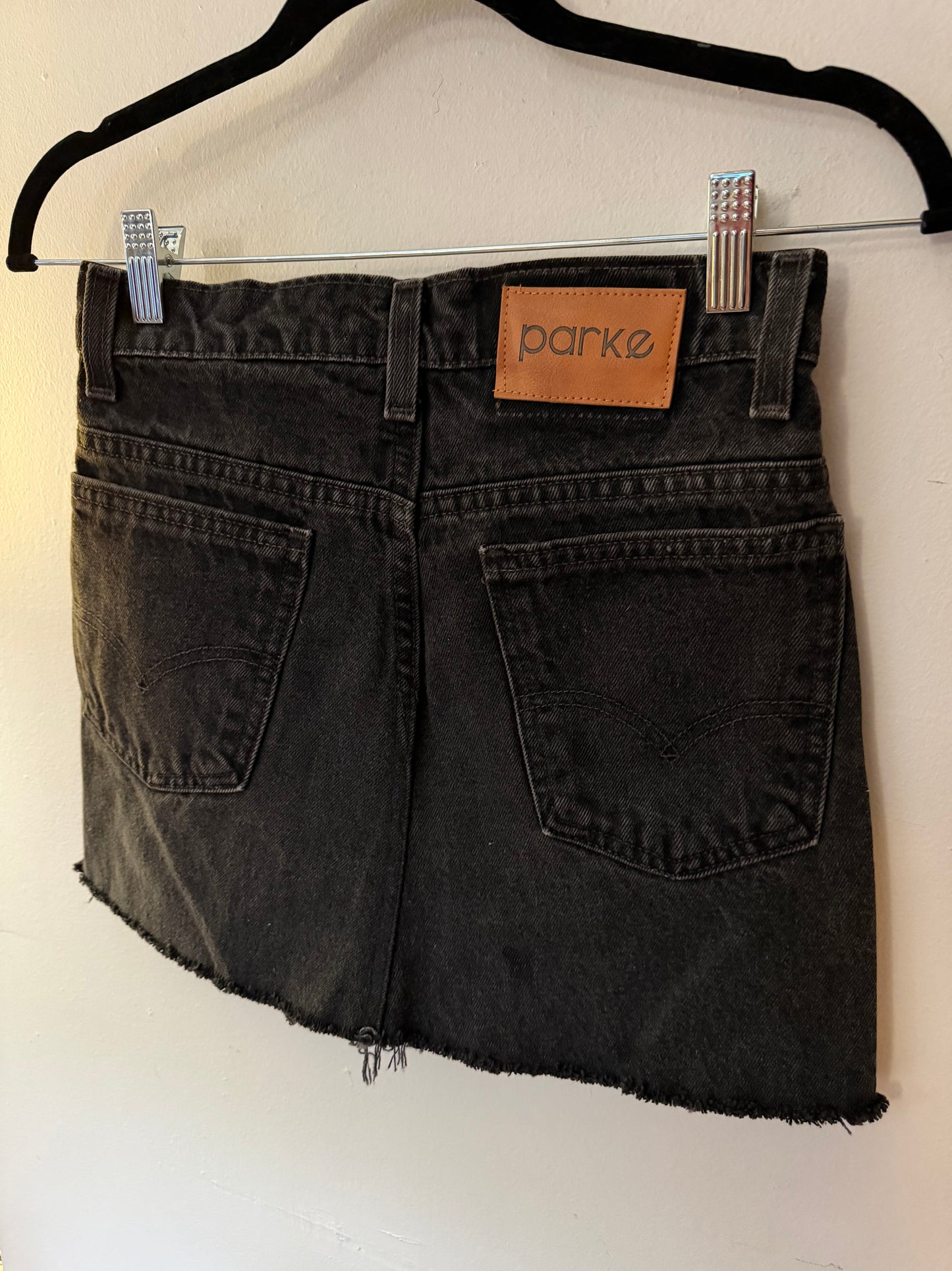 Parke | Crossover Denim Skirt, XS