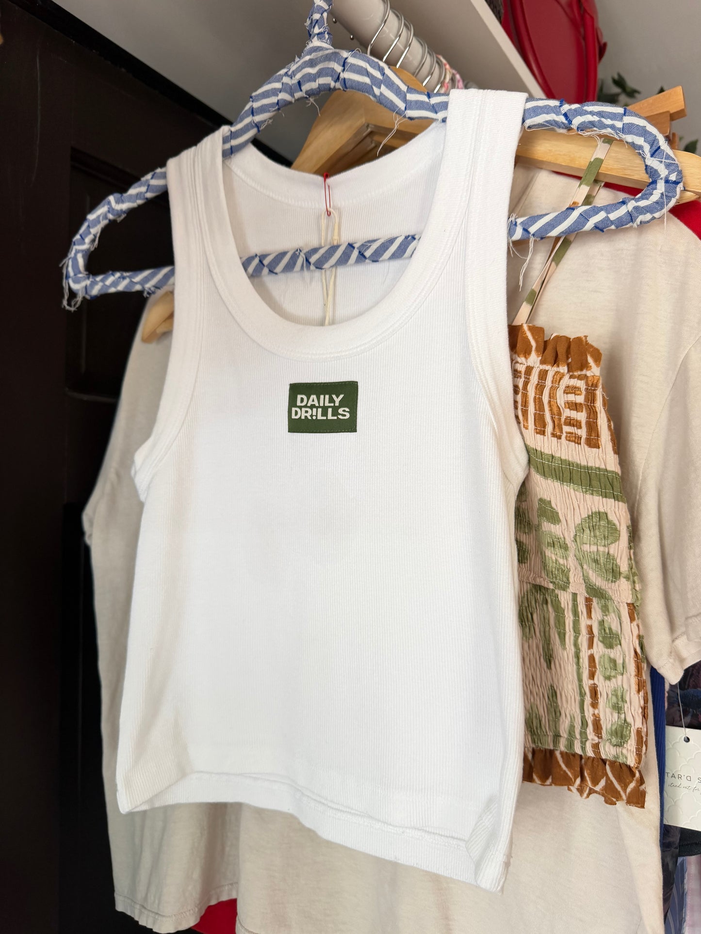 Daily Drills  | Logo Ribbed Tank, XS/S