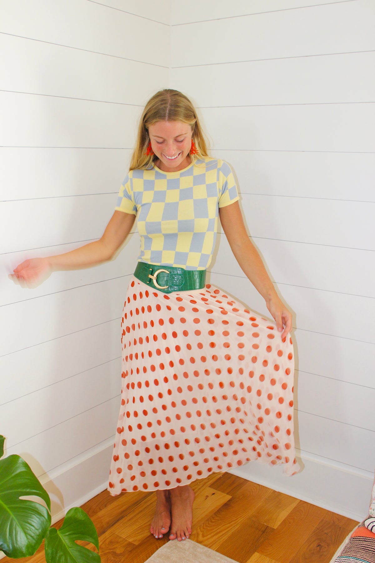 SLLOW  | Checkered Top, OS