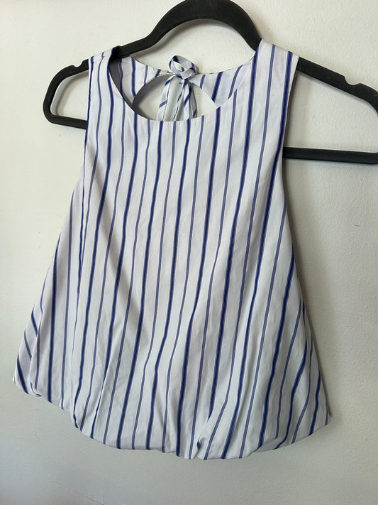 Emerson Lang | 100% Cotton Striped Halter Top, S