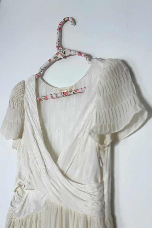 LoveShackFancy | White Lace Cup Sleeve Dress