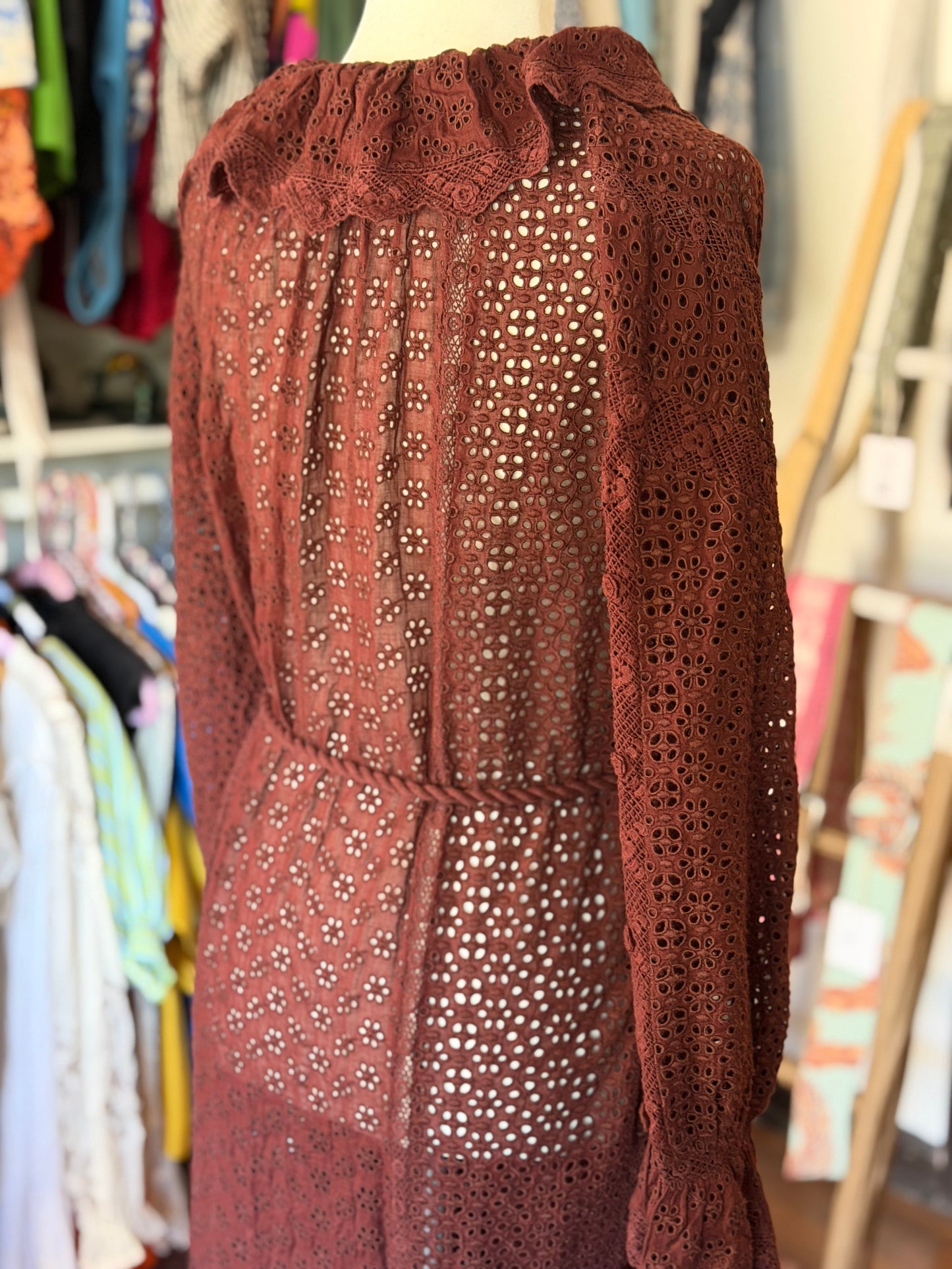 DÔEN | Eyelet Tassle Belt Coverup, S
