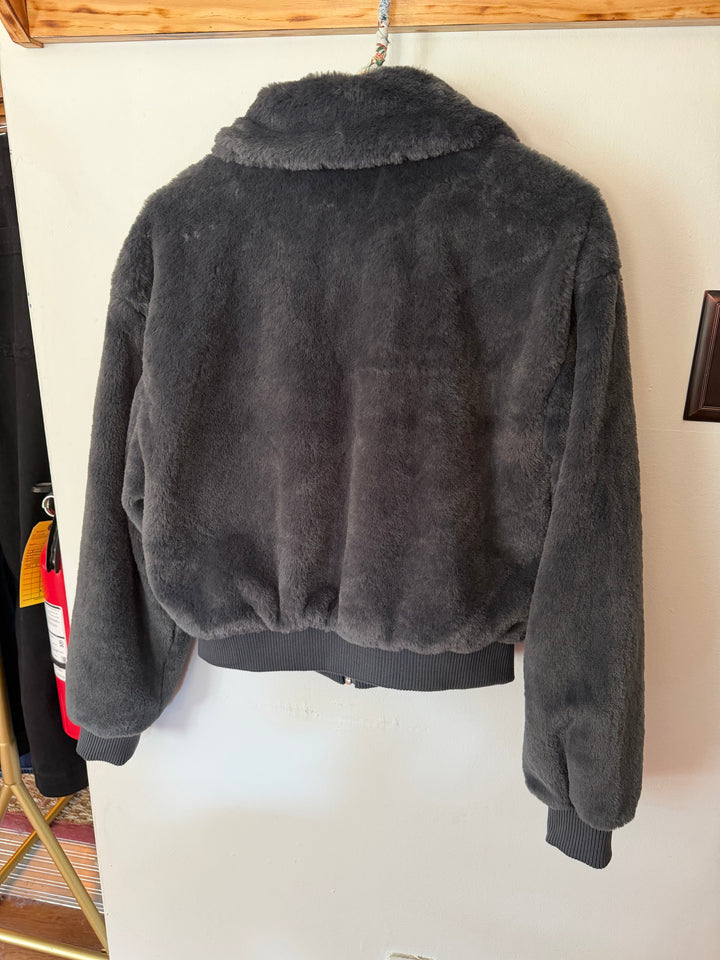 Thread &amp; Supply | Fuzzy Gray Jacket, S
