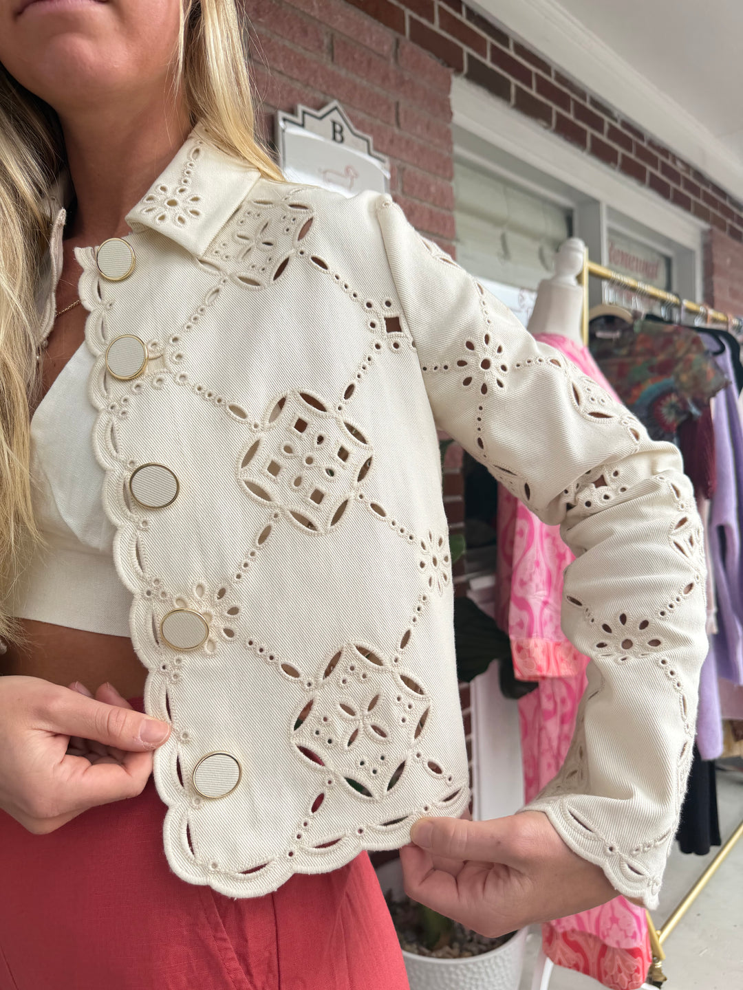 Veronica Beard | Adelaide Eyelet Jacket