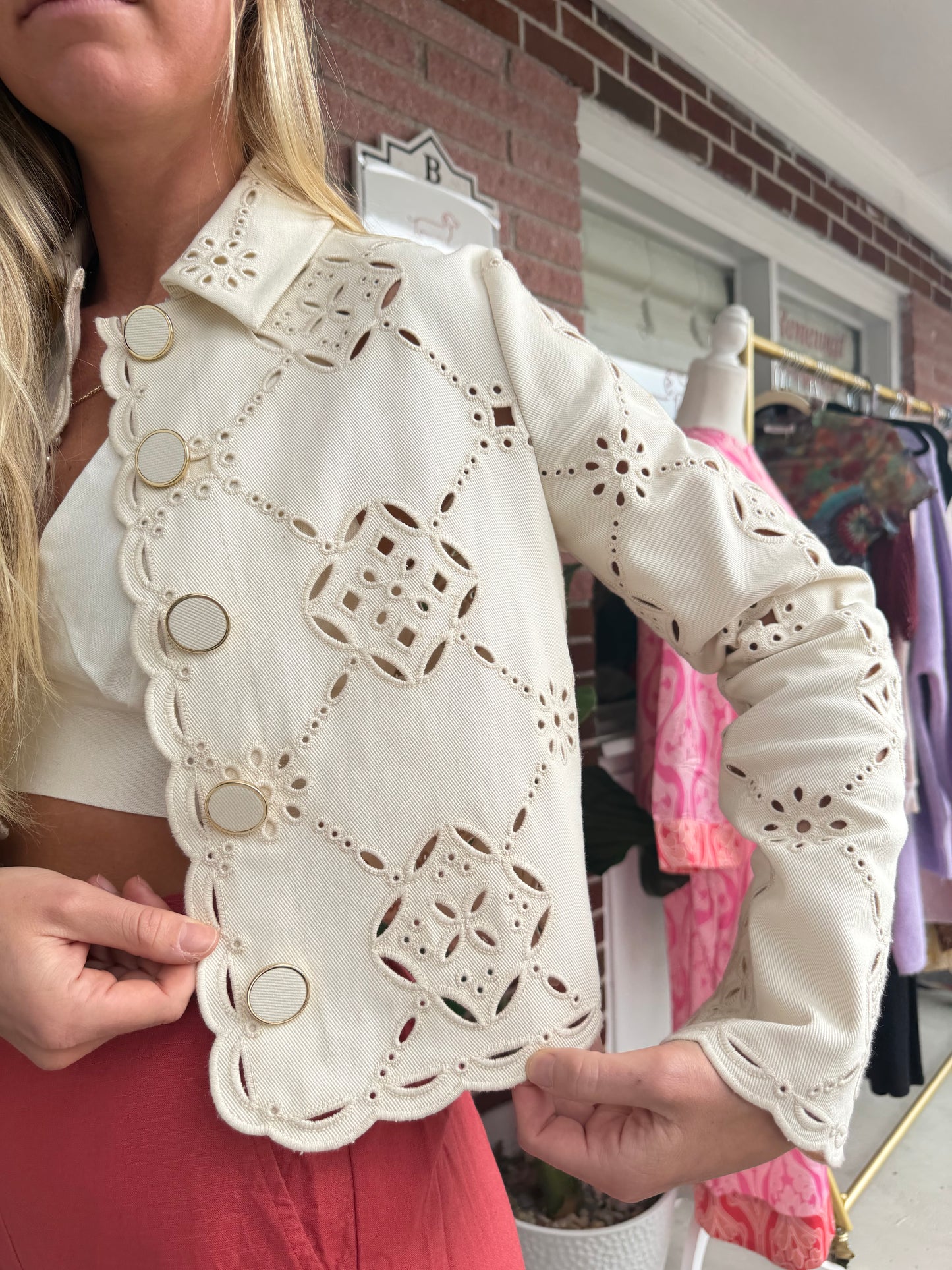 Veronica Beard | Adelaide Eyelet Jacket
