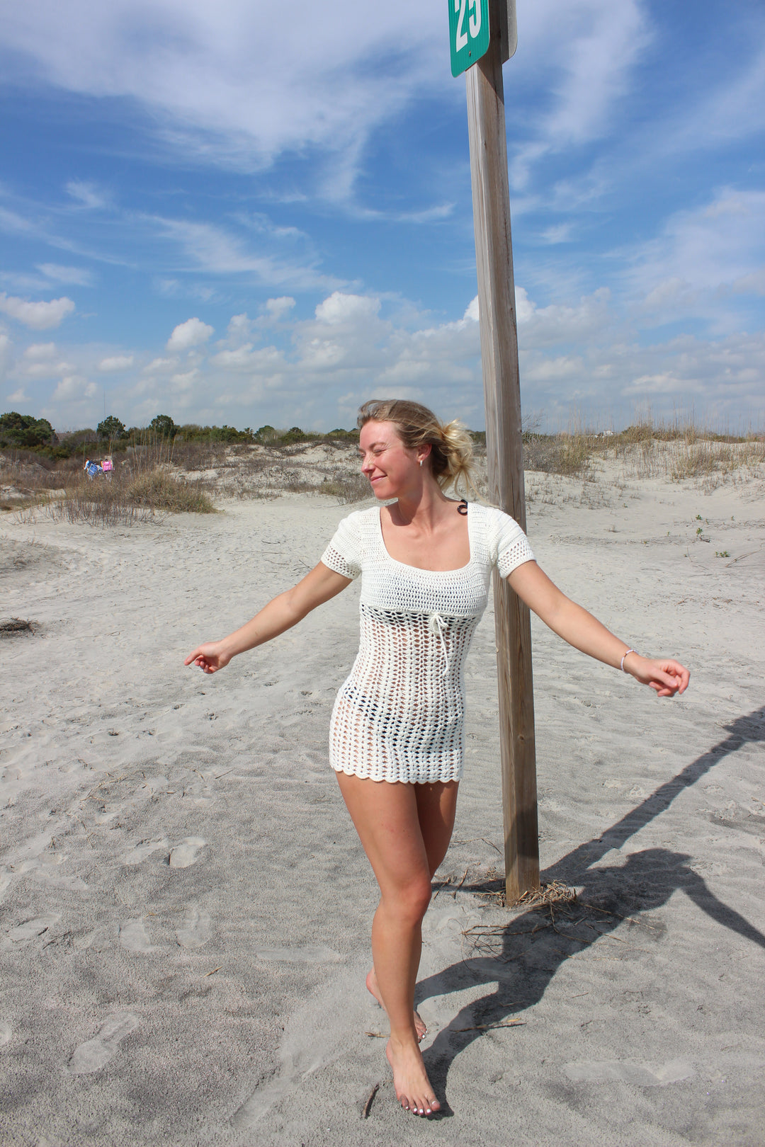 More to Come | Crochet Mini Dress, S