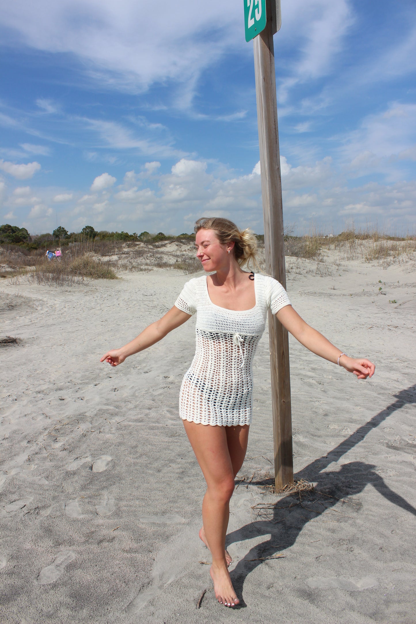 More to Come | Crochet Mini Dress, S