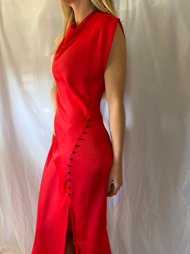 Maeve | Red Midi Dress, XS