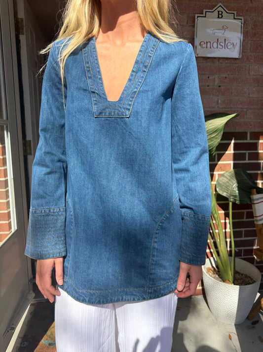Free People | Denim Tunic, XS (Oversized)