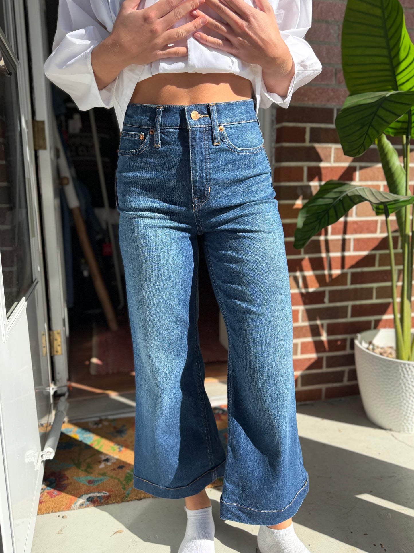 J Crew | Five Pocket Wide Leg Jeans, 25