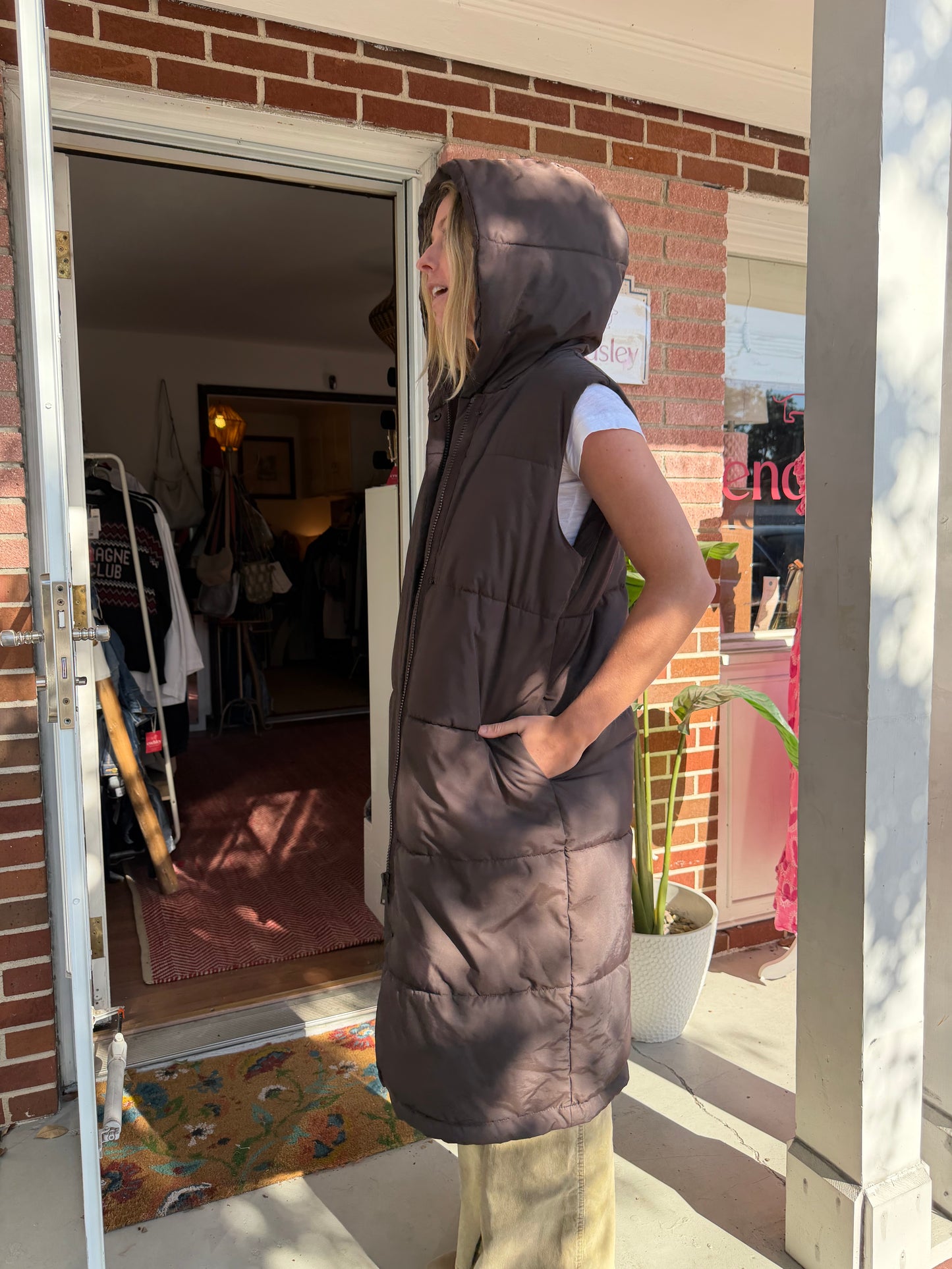.Object | Long Puffer Vest, M