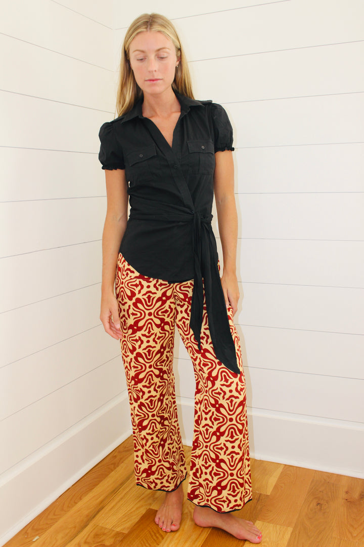 Button Down Wrap Top
