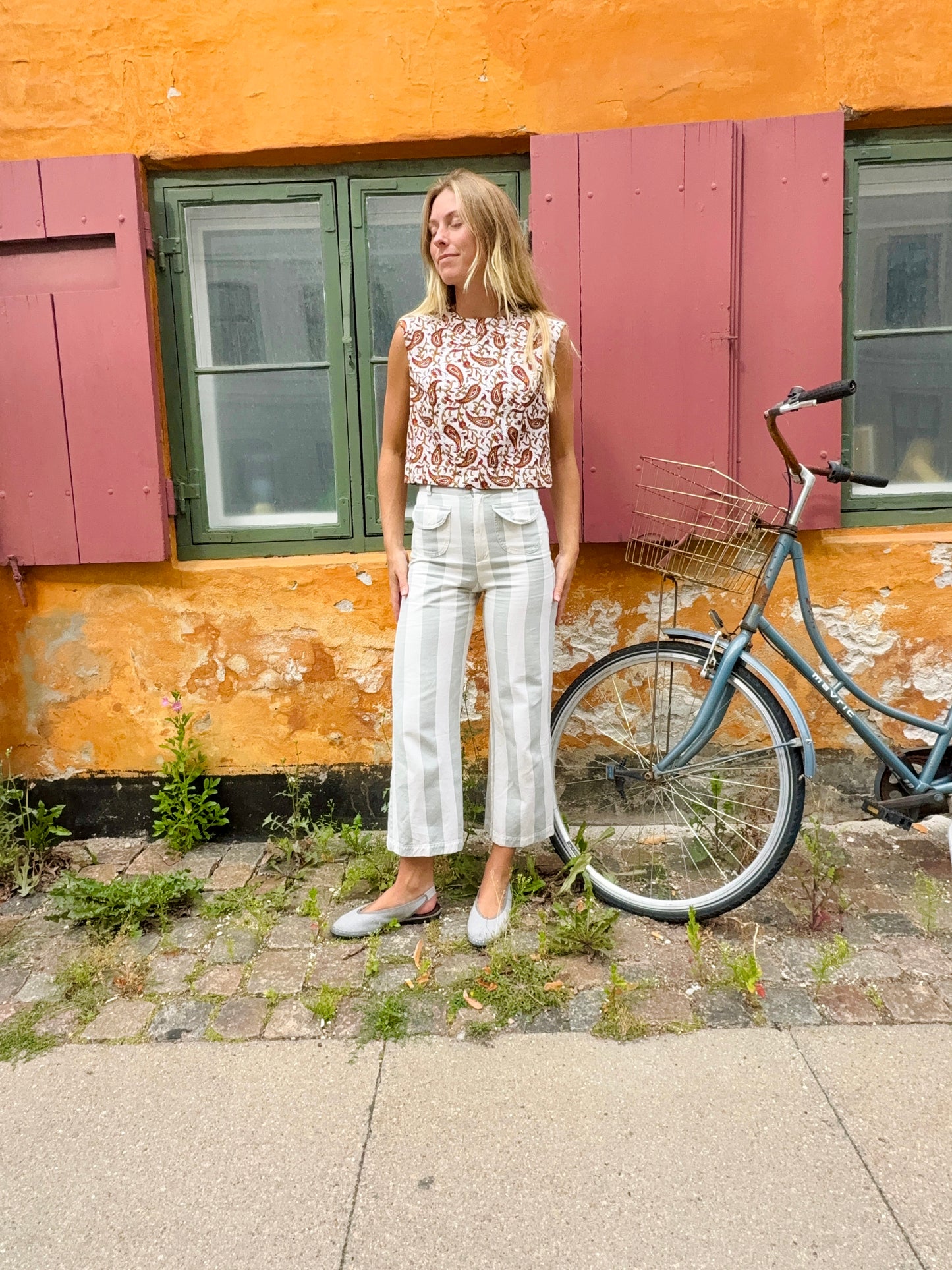 Brixton | 100% Cotton Striped Pants, 26