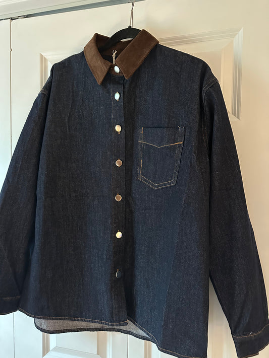 Aix-en-Provence | Denim + Corduroy Collar Jacket