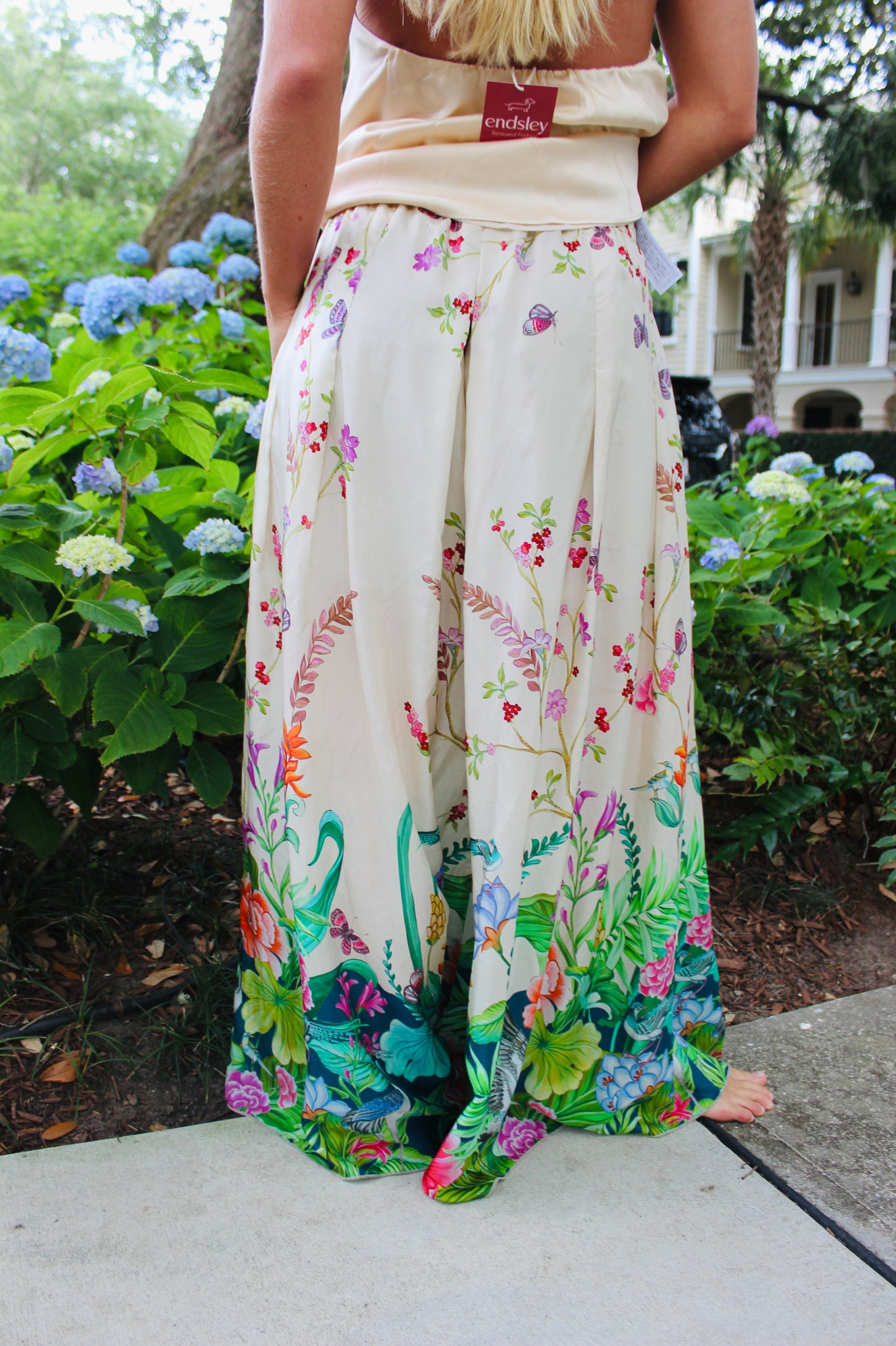 Johnny Was | Super Wide Leg Silky Pants, L