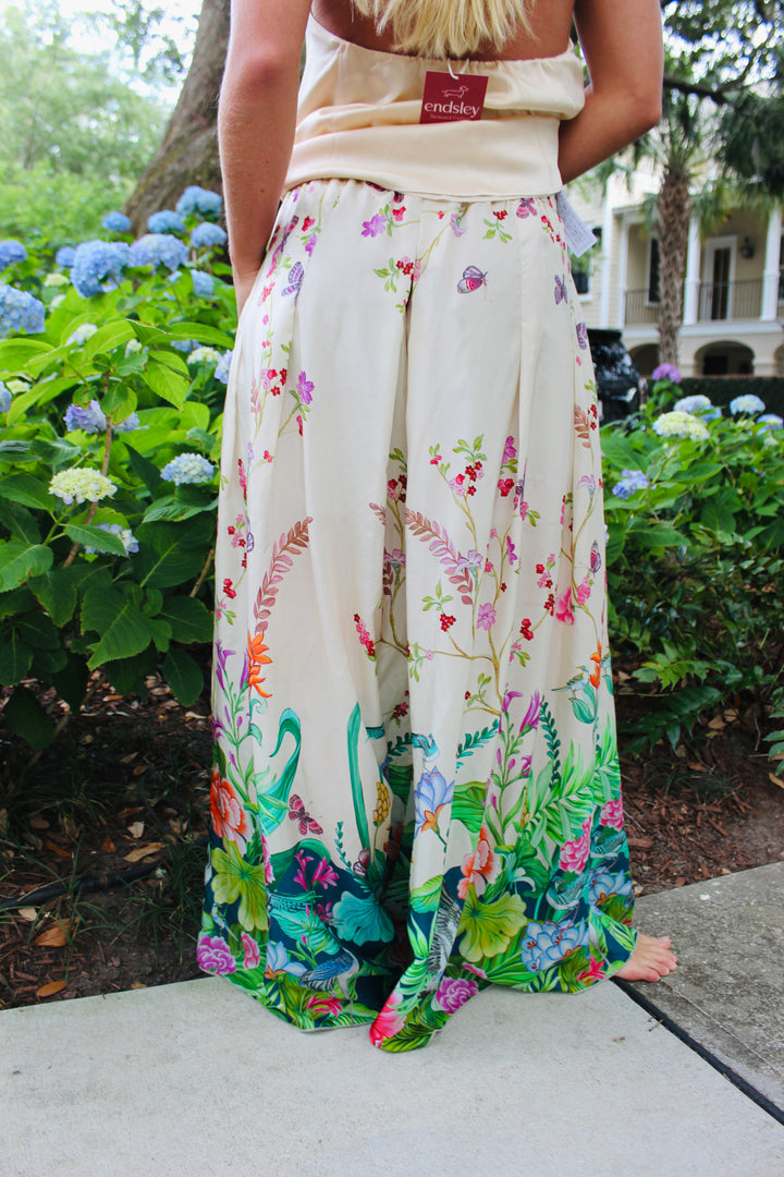 Johnny Was | Super Wide Leg Silky Pants, L