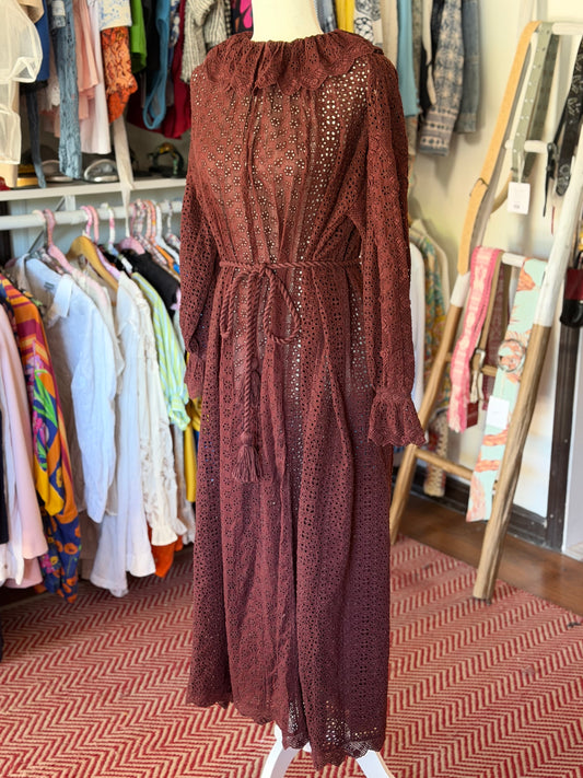 DÔEN | Eyelet Tassle Belt Coverup, S