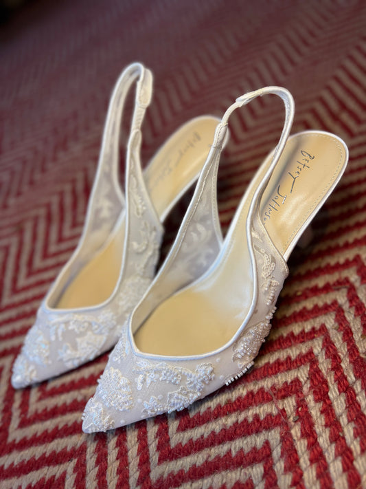 Betsy Johnson | Nikki Embellished Slingback Pumps, 9