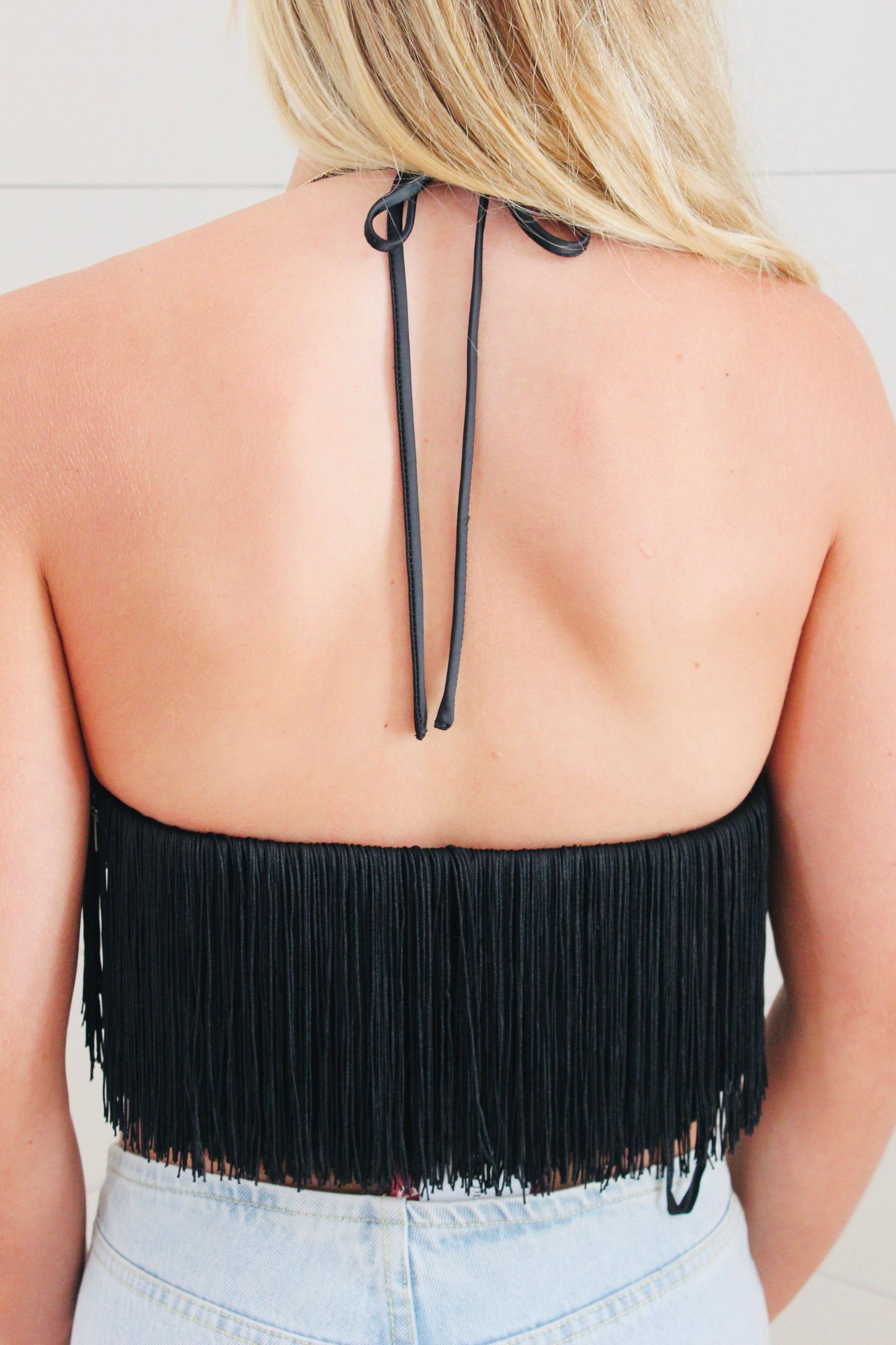 Lovers + Friends | Cami Cropped Fringe Top, XS