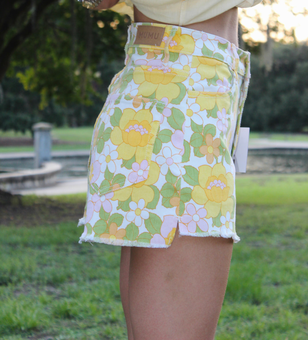 Showmeyourmumu | Floral Denim Shorts, 25
