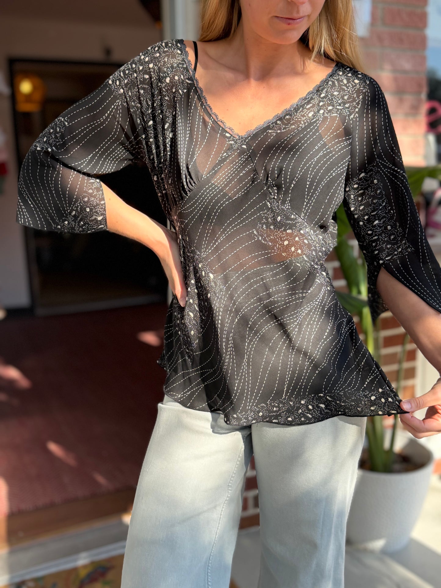 Millenium | Vintage Sheer Top, M