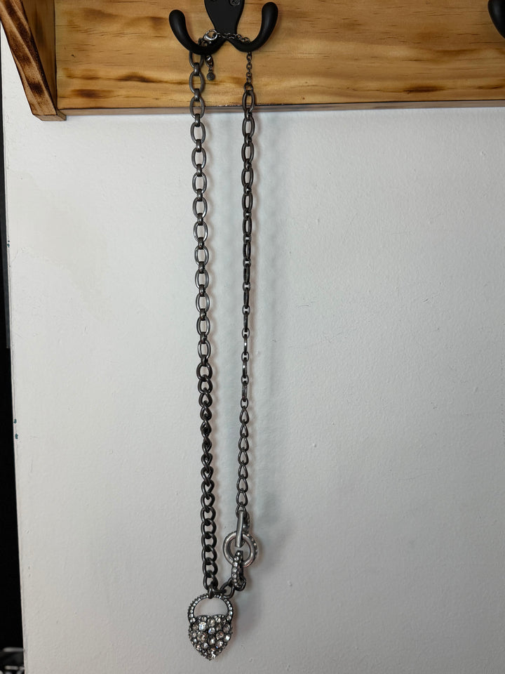 Long Chunky Heart Necklace