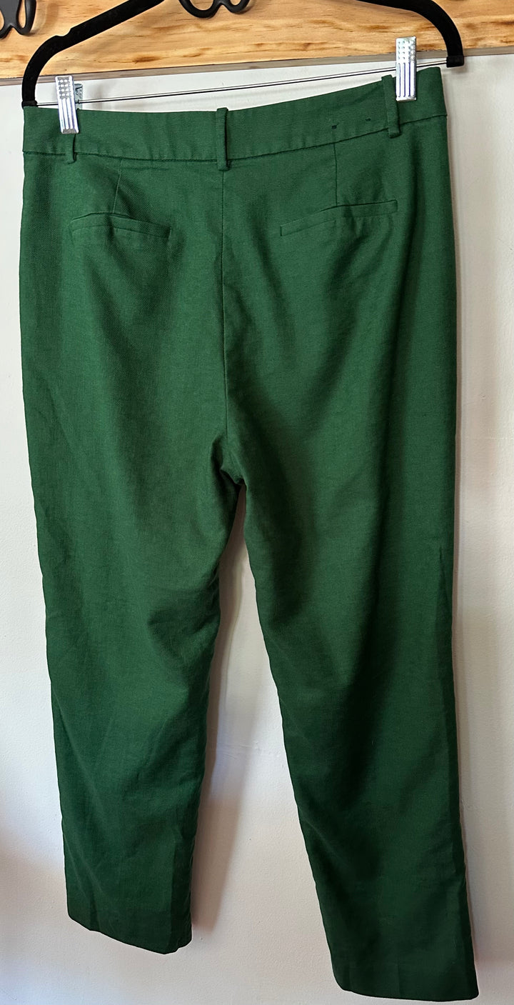 J Crew | Green Linen Cotton Kallie Pant