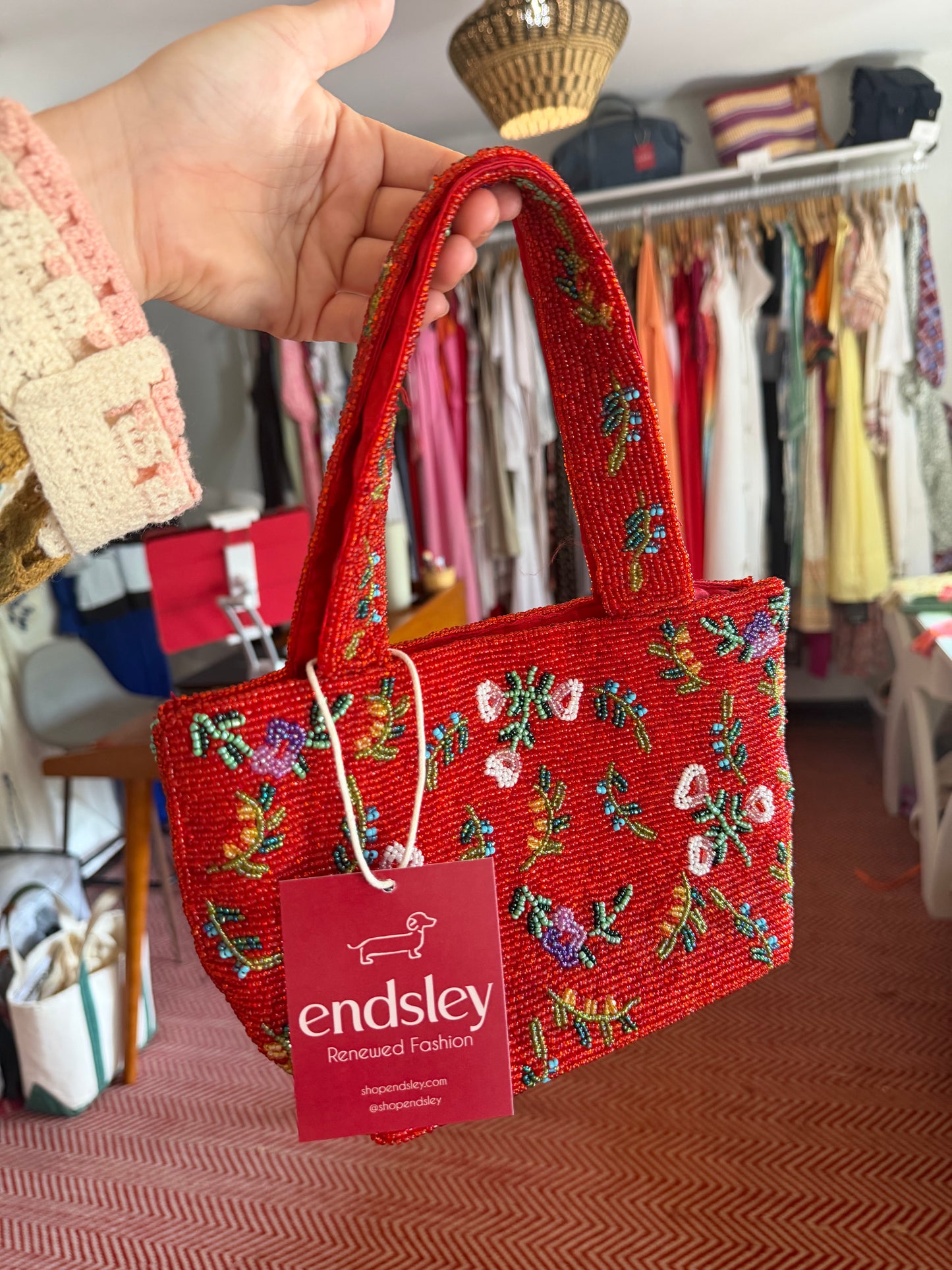 Christiana | Vintage Floral Beaded Mini Purse