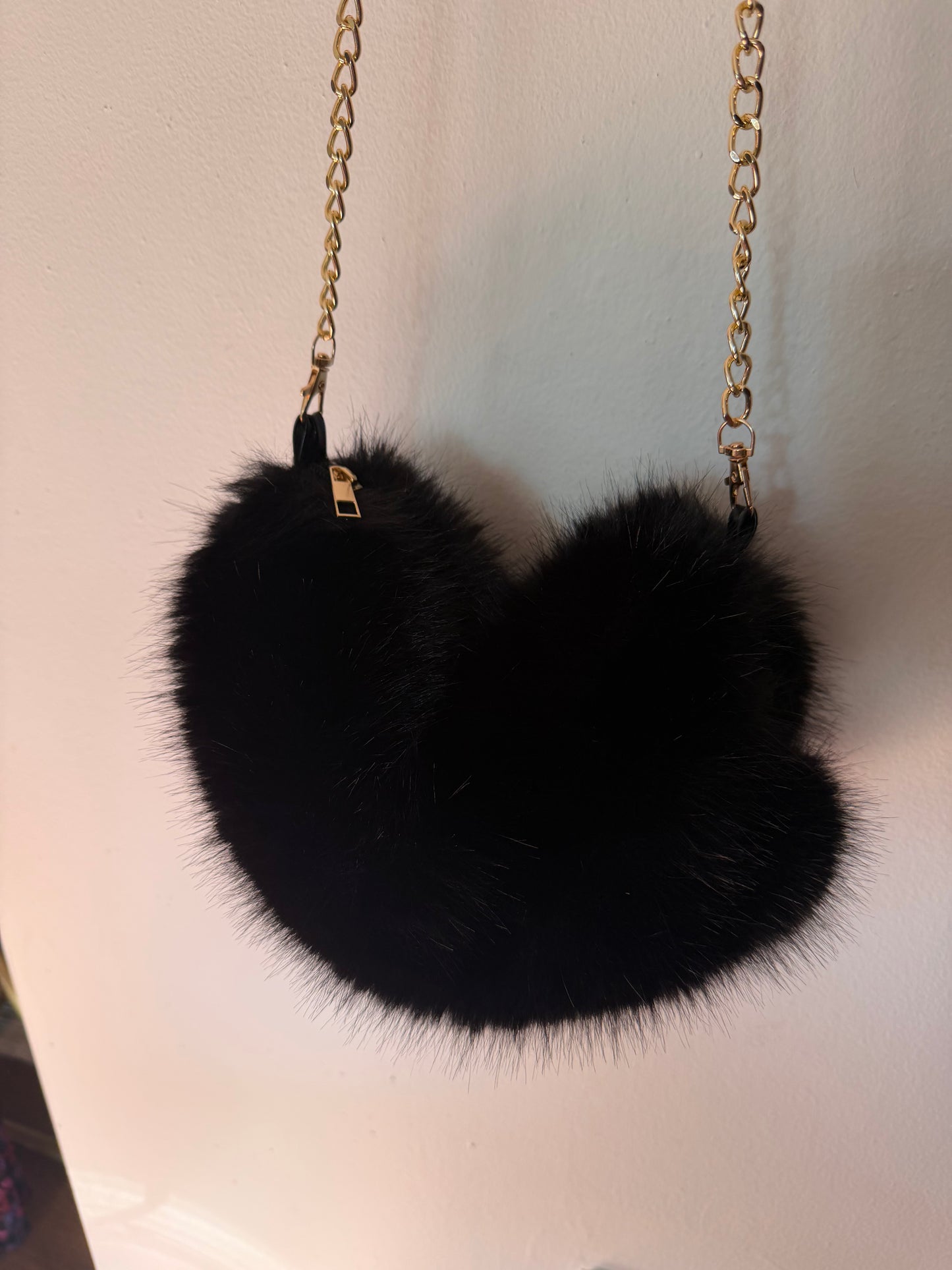 Fuzzy Black Multi-Purpose Purse