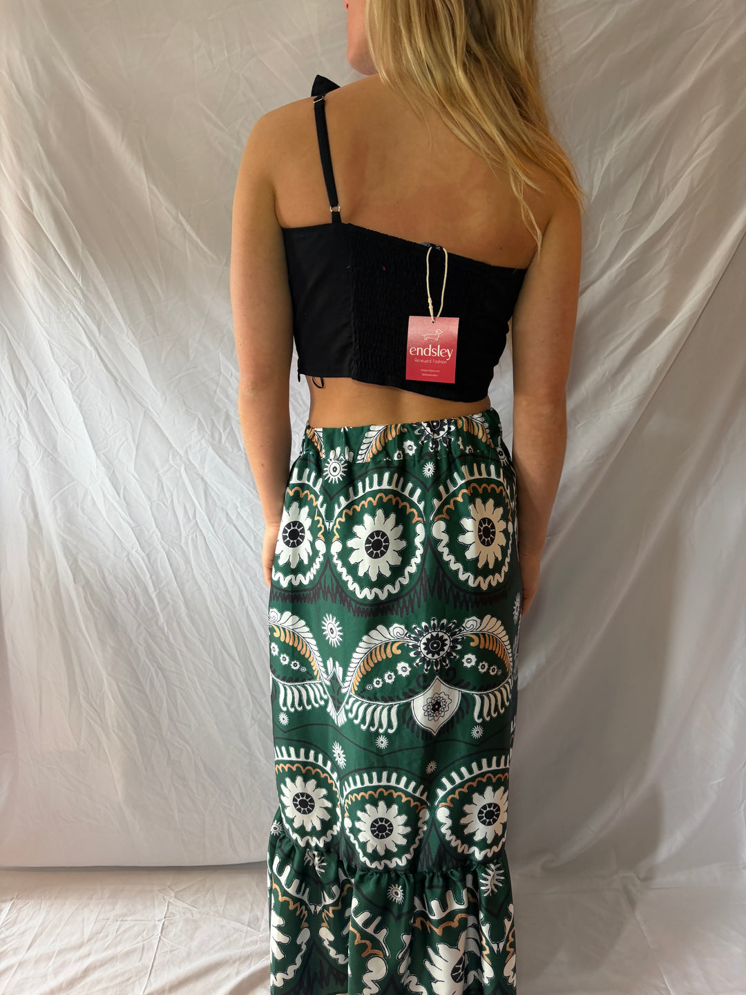 Philosophy | Patterned Midi Flowy Skirt, S/P