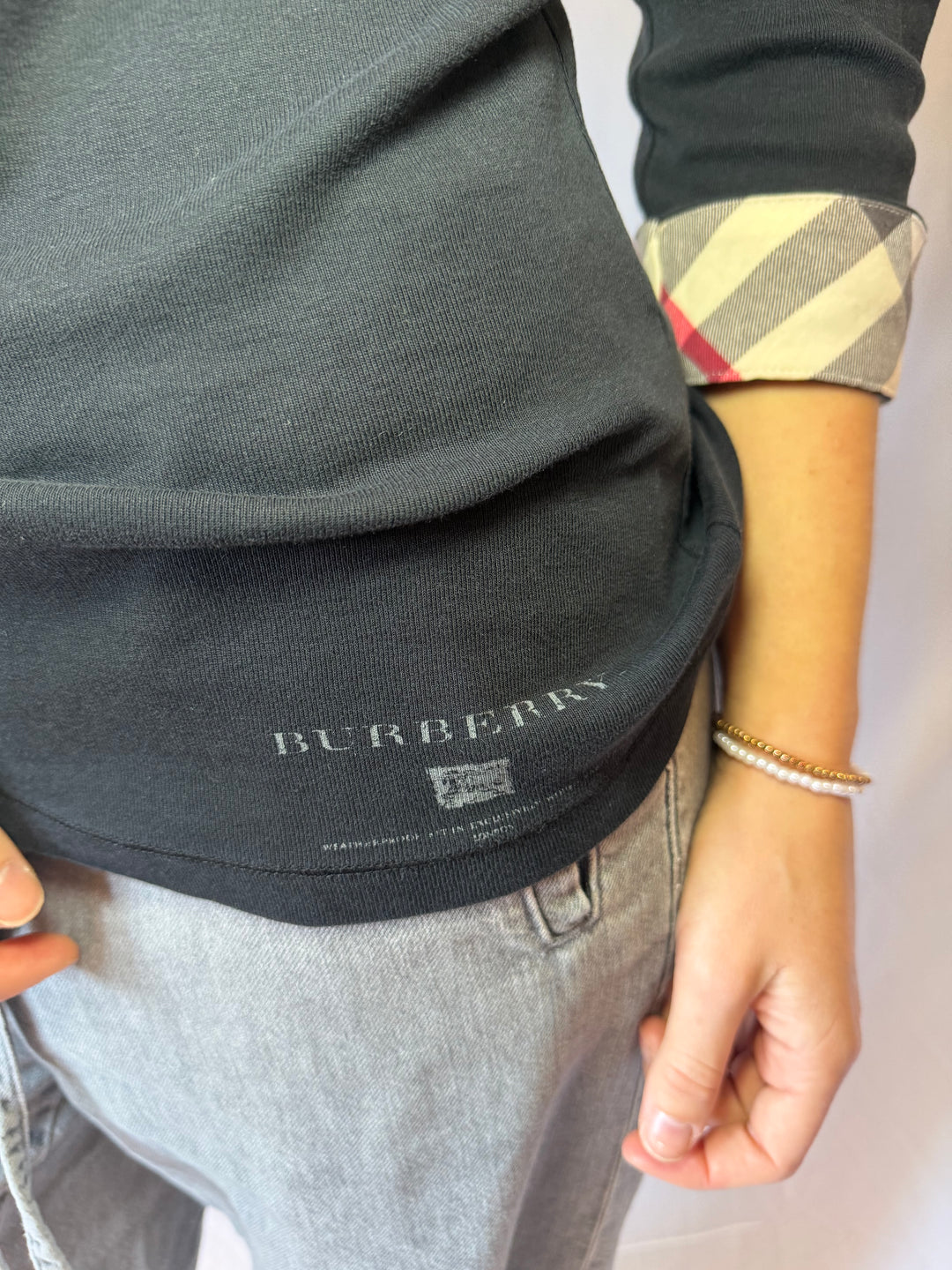Burberry | Patterned Long Sleeve Top, L