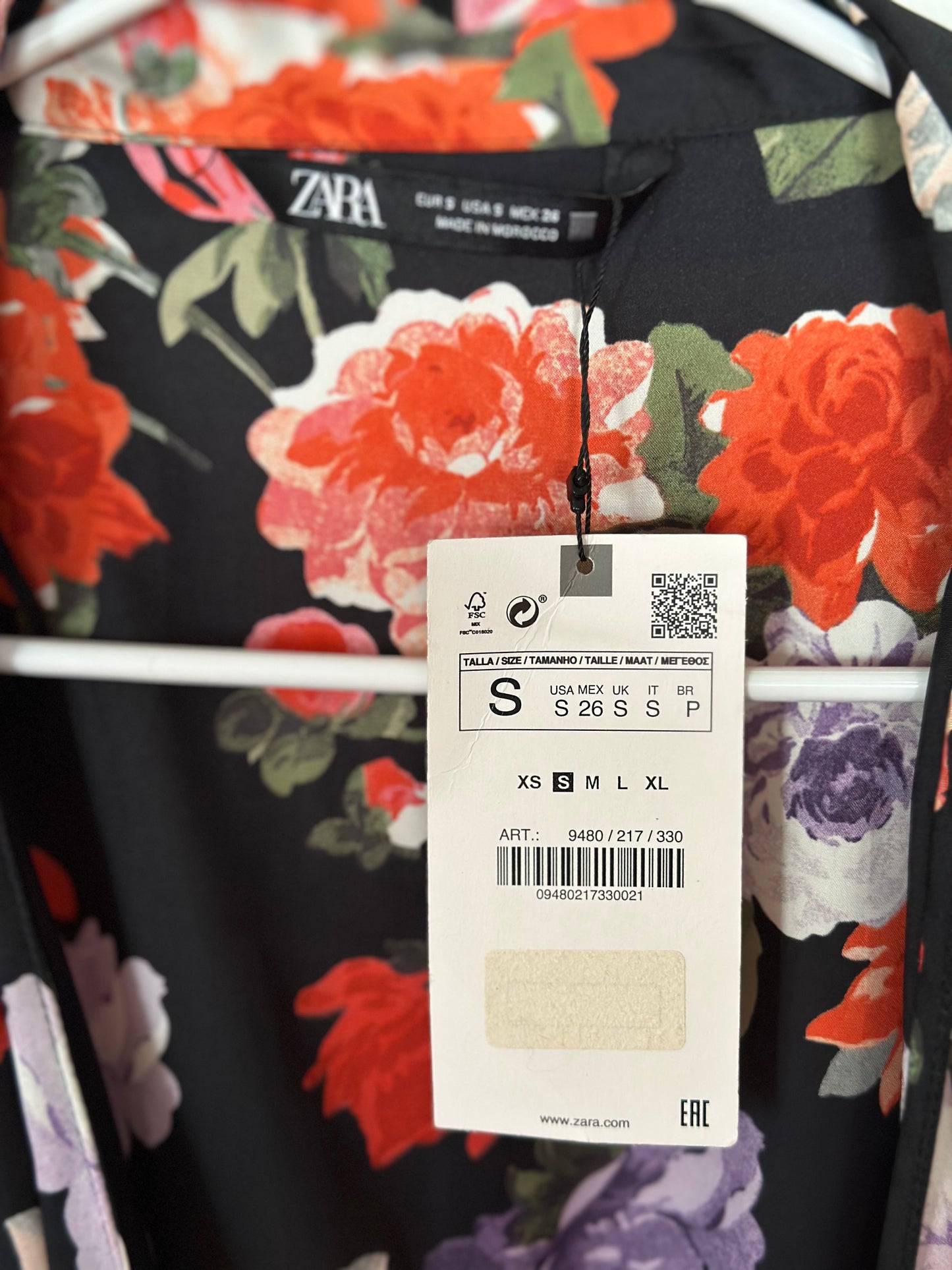 Zara | Silky Floral Dress