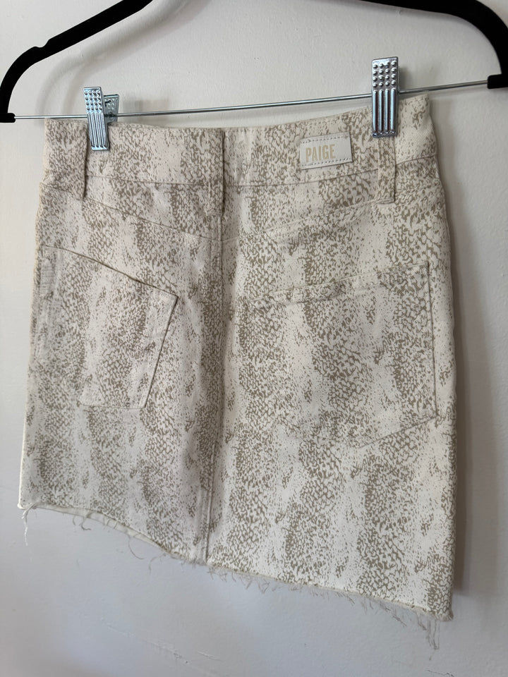 Paige | Snakeskin Denim Skirt
